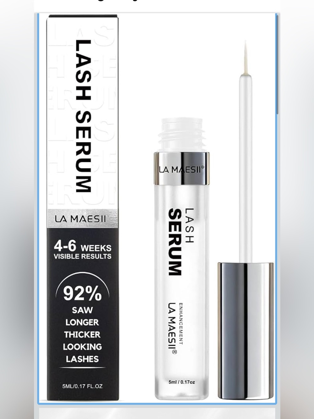 LA MAESII Lash Serum, Eyelash Growth Serum Eyelash Growth Enhancer